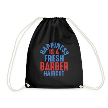 Le bonheur est une coupe de cheveux fraîche de Barbershop Bea - Sac de sport léger - noir - Devant