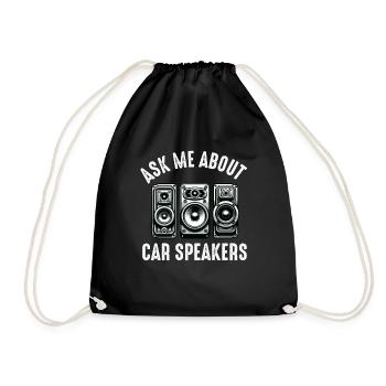 Car Stereo For Audio Installer Speakers Car Bass - Drawstring Bag - black - Front