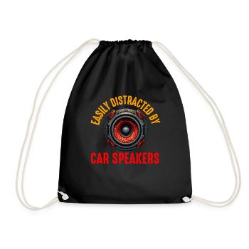 Car Stereo For Audio Installer Speakers Car Bass - Drawstring Bag - black - Front