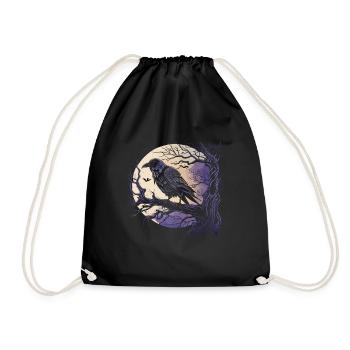 Les corbeaux d'Odin Hugin et Munin Les yeux - Sac de sport léger - noir - Devant