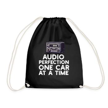 Car Stereo For Audio Installer Speakers Car Bass - Drawstring Bag - black - Front