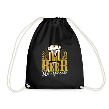 Beer Whisperer Craft Beer Brewer Homebrew - Drawstring Bag - black - Front