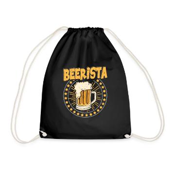 Beerista Craft Beer Brewer Homebrew - Drawstring Bag - black - Front