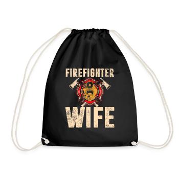 Feuerwehrmann Feuerwehrmannschaften´ - Turnbeutel - Schwarz - Vorne