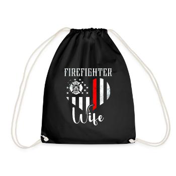 Feuerwehrmann Feuerwehrmannschaften´ - Turnbeutel - Schwarz - Vorne