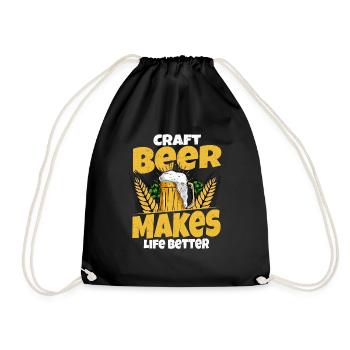 La bière artisanale rend la vie meilleure Brew Brewer Homebrew - Sac de sport léger - noir - Devant