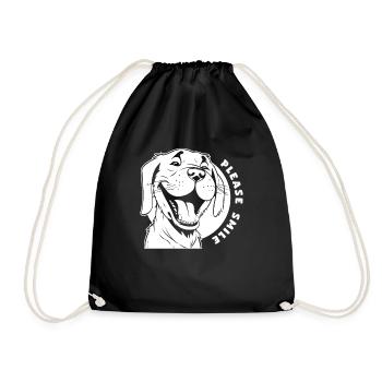 Labrador Just Smile - Drawstring Bag - black - Front
