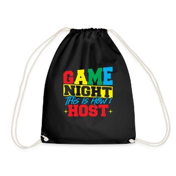 Board Games Game Board Gift - Drawstring Bag - black - Front