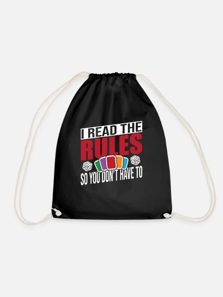 Board Games Game Board Gift - Drawstring Bag - black