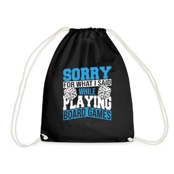 Board Games Game Board Gift - Drawstring Bag - black - Front