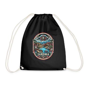 Sardegna Italia Sardinia Island Italy Art - Drawstring Bag - black - Front