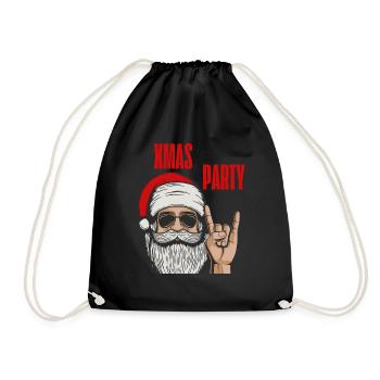 Coole Weihnachtsfeier | XMAS - Turnbeutel - Schwarz - Vorne