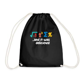 Pi Day Funny Math Lover Cute Teacher Students - Drawstring Bag - black - Front