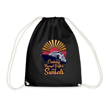 Cruisin Mom And Son Ship Vacation Cruise - Drawstring Bag - black - Front