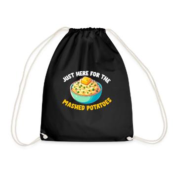 Amateur de purée de pommes de terre Nourriture de pommes de terre au beurre drôle - Sac de sport léger - noir - Devant