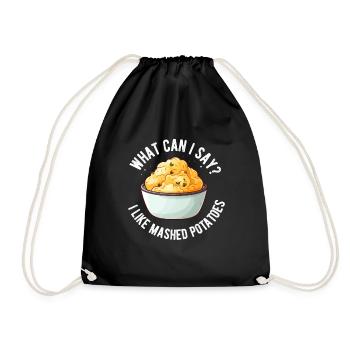 Amateur de purée de pommes de terre Nourriture de pommes de terre au beurre drôle - Sac de sport léger - noir - Devant