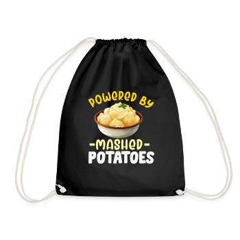 Amateur de purée de pommes de terre Nourriture de pommes de terre au beurre drôle - Sac de sport léger - noir - Devant