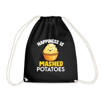 Amateur de purée de pommes de terre Nourriture de pommes de terre au beurre drôle - Sac de sport léger - noir - Devant