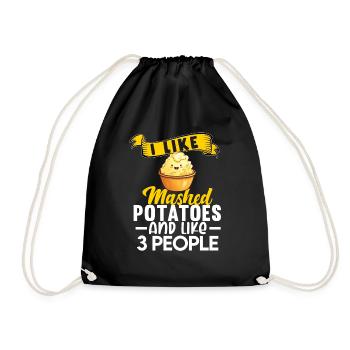 Amateur de purée de pommes de terre Nourriture de pommes de terre au beurre drôle - Sac de sport léger - noir - Devant