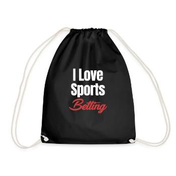 I Love Sports Betting Horse Betting Derby - Drawstring Bag - black - Front
