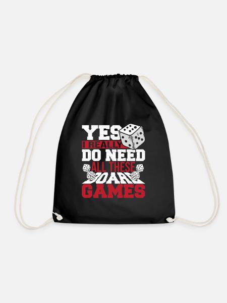 Board Games Game Board Gift - Drawstring Bag - black