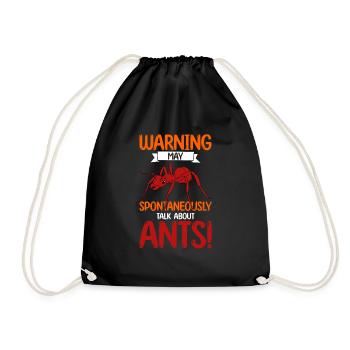 Antkeeping Ameisenzucht Ameisen - Turnbeutel - Schwarz - Vorne
