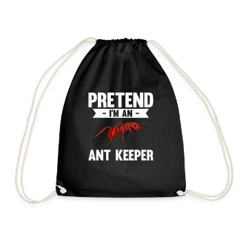 Antkeeping Ameisenzucht Ameisen - Turnbeutel - Schwarz - Vorne