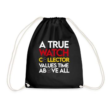 Watch Collector Horologist Collecting Watches - Drawstring Bag - black - Front