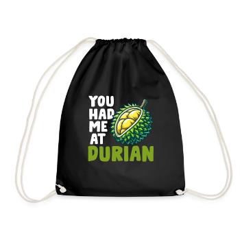 Durian Fruit Lover Funny Durio Zibethinus Men - Drawstring Bag - black - Front