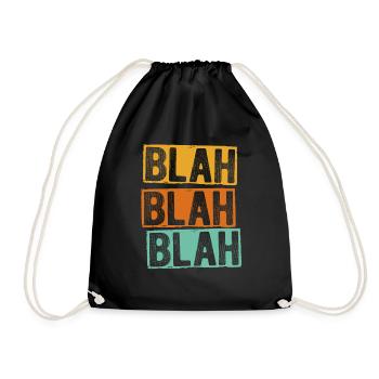 bla bla bla disant drôle drôle laber pas sta - Sac de sport léger - noir - Devant