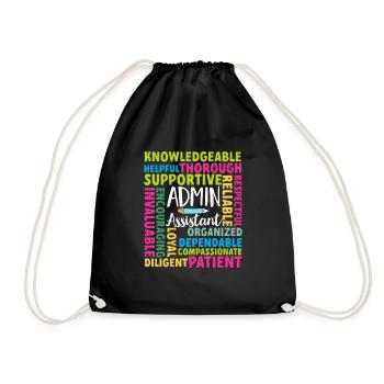 Secrétaire, Adjointe administrative, Commis de bureau - Sac de sport léger - noir - Devant