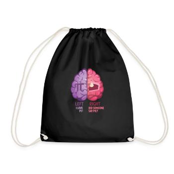 À gauche J’aime Pi Day À droite Quelqu’un a dit Tarte - Sac de sport léger - noir - Devant