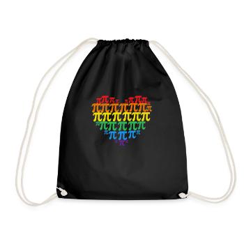 Pi Jour Arc-en-ciel Coeur Math LGBT Gay - Sac de sport léger - noir - Devant