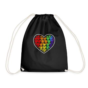 Pi Jour Arc-en-ciel Coeur Math LGBT Gay - Sac de sport léger - noir - Devant