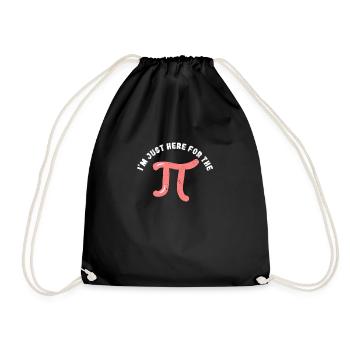 Je suis juste là pour la journée Pi Geek drôle de maths - Sac de sport léger - noir - Devant