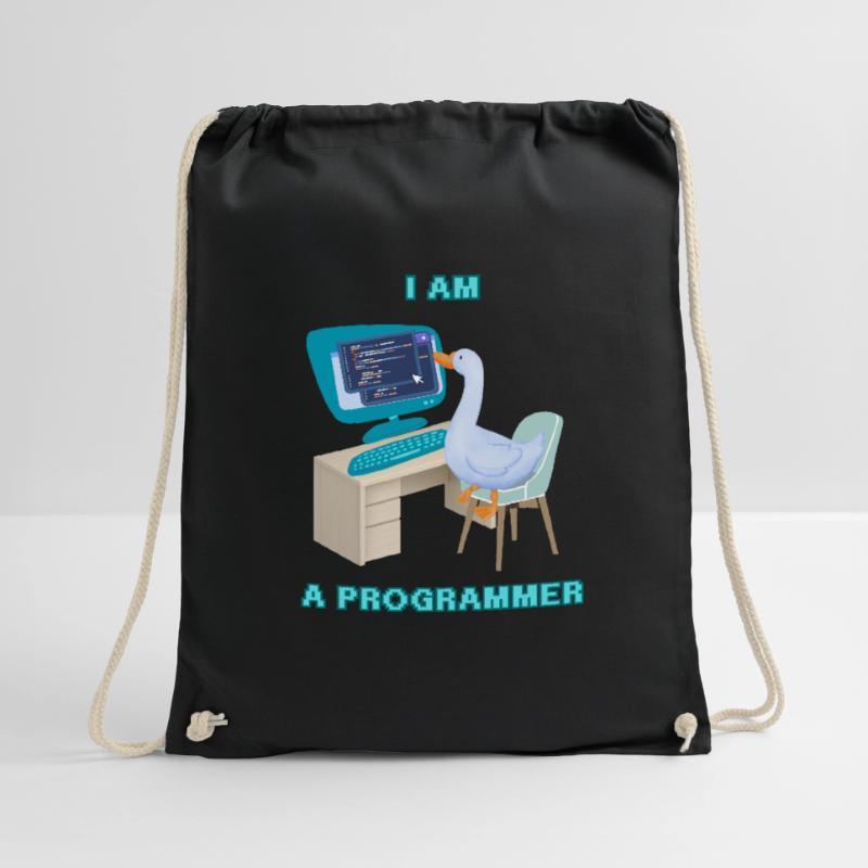 Eine Programmierer-Ente, ein lustiges Design für Programmierer Turnbeutel