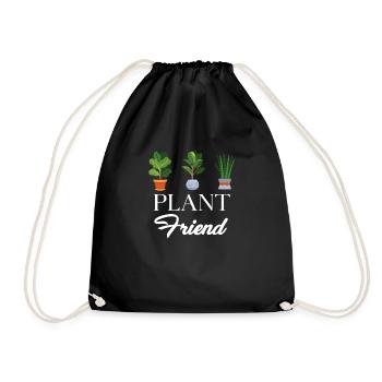 Pflanzenfreund Liebhaber Gartenbauer Gärtner - Turnbeutel - Schwarz - Vorne
