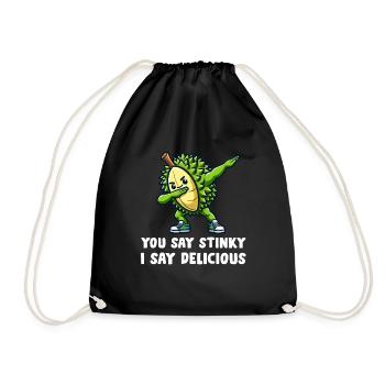 Durian Fruit Lover Funny Durio Zibethinus Men - Drawstring Bag - black - Front