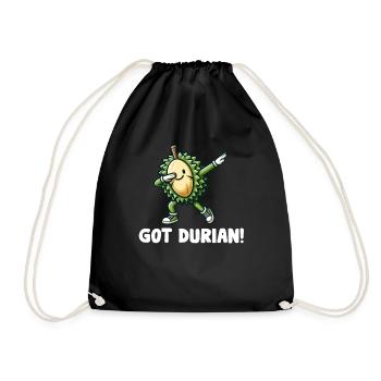 Durian Fruit Lover Funny Durio Zibethinus Men - Drawstring Bag - black - Front