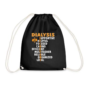Dialysis Secretary Dialysis Specialist - Drawstring Bag - black - Front