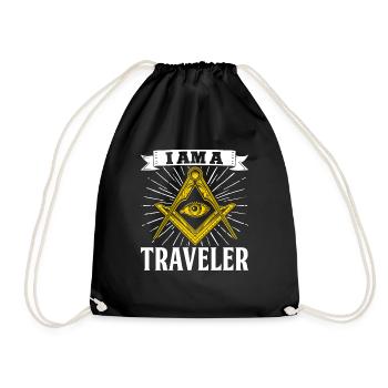Masonic Freemasonry Fraternal - Turnbeutel - Schwarz - Vorne