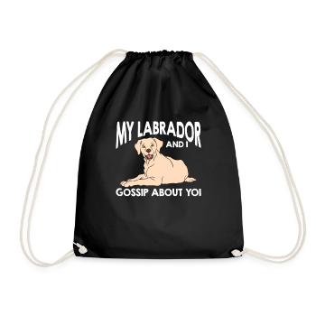 Labrador Dog Labrador Retriever - Drawstring Bag - black - Front