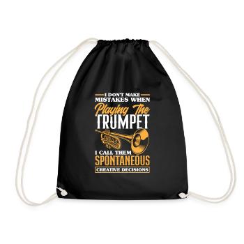 Trompete Trompeter Trompeten Spieler - Turnbeutel - Schwarz - Vorne