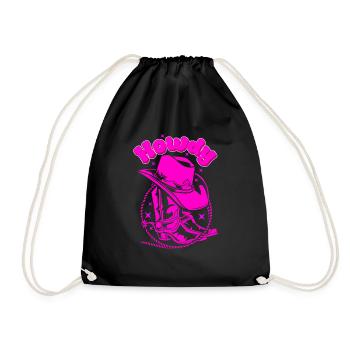 Groovy Howdy Rodeo Western Country - Turnbeutel - Schwarz - Vorne