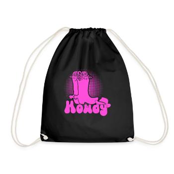 Groovy Howdy Rodeo Western Country - Turnbeutel - Schwarz - Vorne