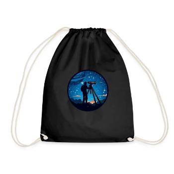 Astrophotography Astrophotographer Astronomy - Drawstring Bag - black - Front