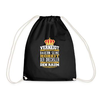 Witziges Drechsler T-shirt Geschenk Drechsler - Turnbeutel - Schwarz - Vorne