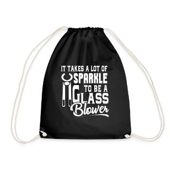 Glassblowing Proud To Be A Glassblower - Drawstring Bag - black - Front
