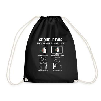 algérie dz temps libre cadeau - Sac de sport léger - noir - Devant
