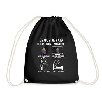 aquitaine vigne temps libre cadeau - Sac de sport léger - noir - Devant